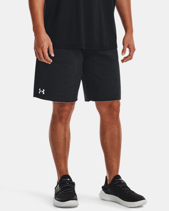 Men's UA Hustle Fleece Shorts, Black, pdpMainDesktop image number 1